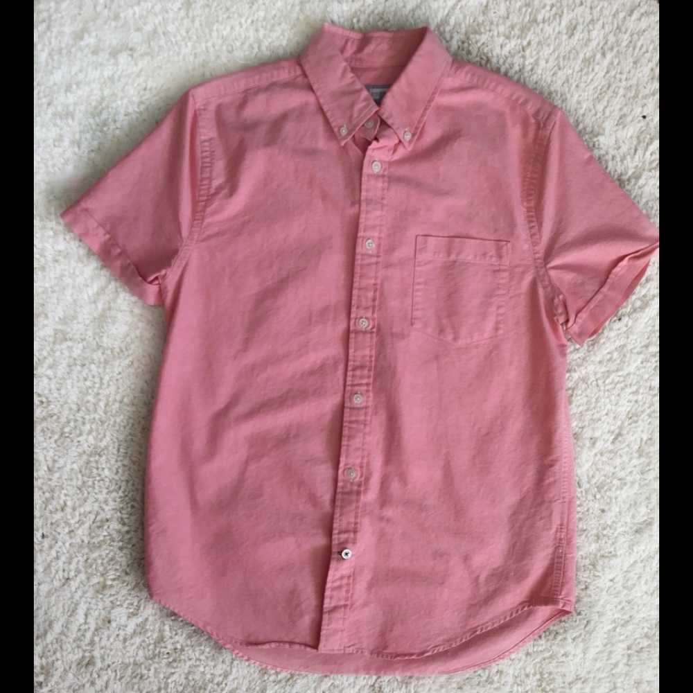 Men’s Button Down shirt, light pink, size medium